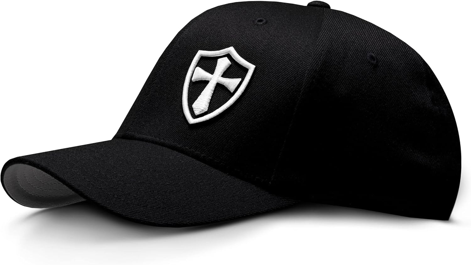 Crusader Baseball Cap for Men, Mid Profile Stretch Fitted