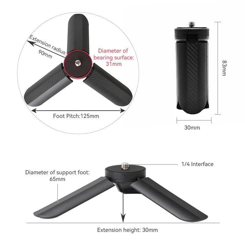 Mini Tripod for  Pocket 2 3 Gopro Action 5 4 Camera Insta360 for  Osmo Mobile 7/7P/6/5/4 Stabilizer Gimbal Desktop Tripod