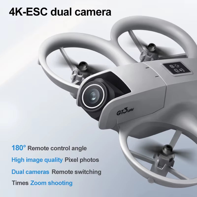 NEW Drone GT3 8K 4K Professional HD 180° ESC Dual Cameras Mini WIFI Dron Obstacle Avoidance FPV Foldable RC Quadcopter Toys UAV