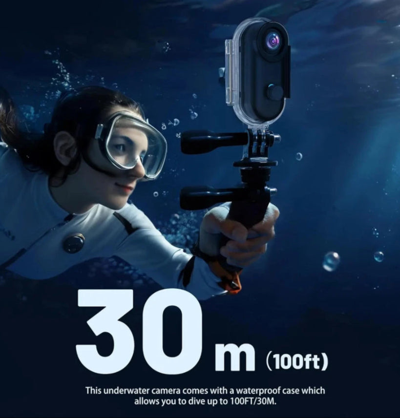 4K FHD Mini Body Camera Wearable Action Cam | POV Hands-Free Thumb-Size