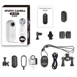 4K FHD Mini Body Camera Wearable Action Cam | POV Hands-Free Thumb-Size
