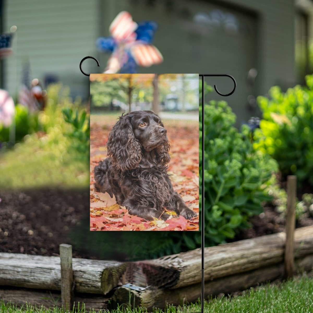 Handsome Boykin Spaniel Dog Garden Flag Double Sided 12 X 18 Inch, Yard Flags, Decorative Small Garden Flags, Outdoor Lawn and Garden Décor