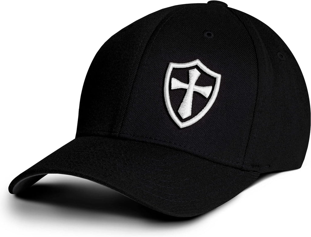 Crusader Baseball Cap for Men, Mid Profile Stretch Fitted