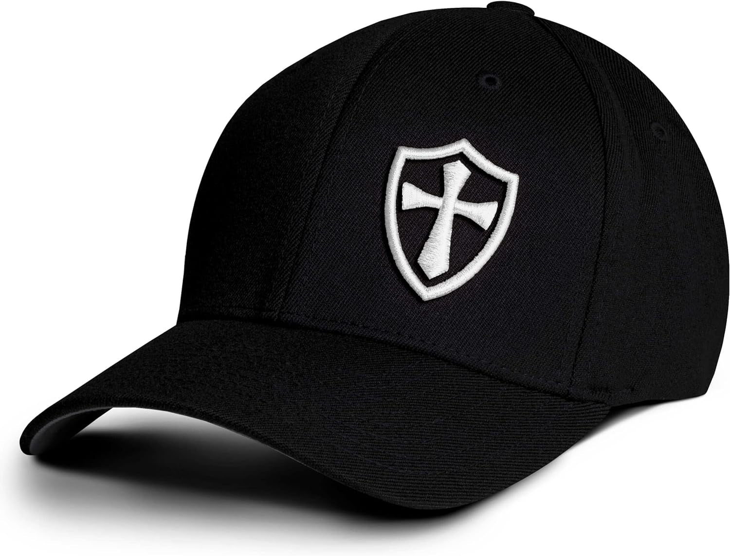 Crusader Baseball Cap for Men, Mid Profile Stretch Fitted