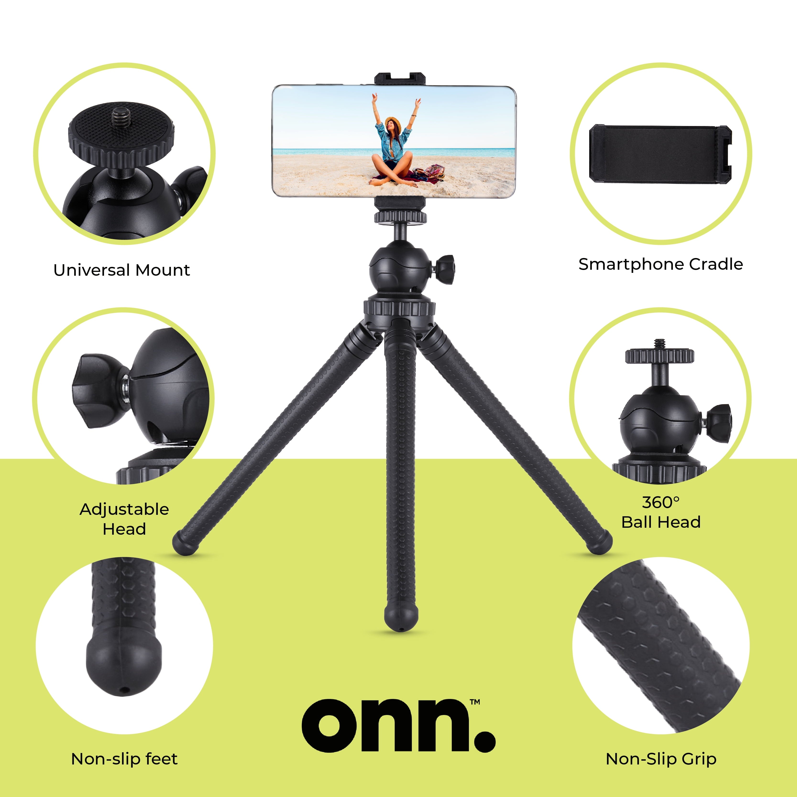 Adjustable Mini Tripod Stand for Compact Cameras, Gopro Cameras, and Smartphones